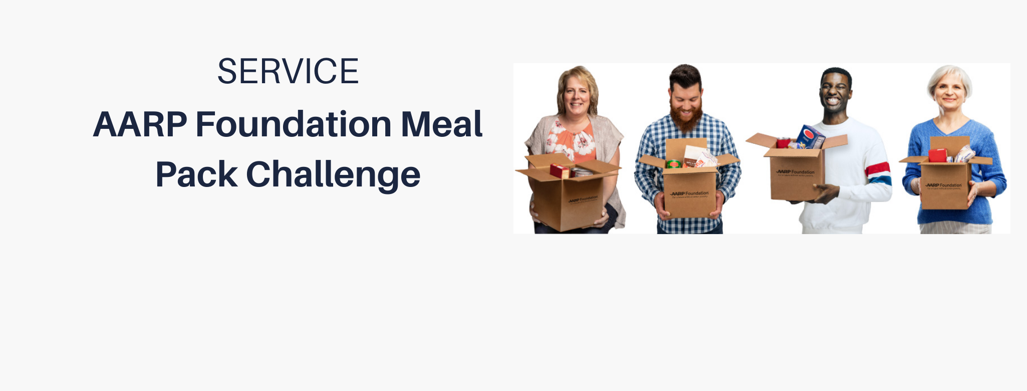 Help pack meals for AARP