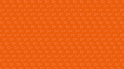 Orange desktop background with the UVA Alumni pennant
