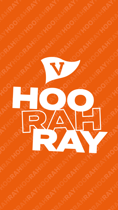 Orange phone background with Hoo Rah Ray