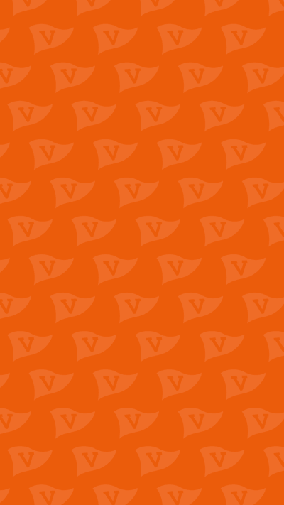 Orange phone background with the UVA Alumni pennant
