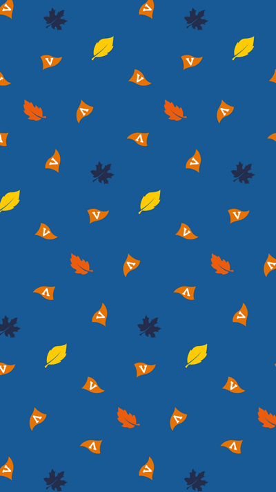 Phone background: Alumni Association pennants and leaves