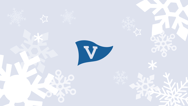 Winter-themed UVA Alumni pennant background