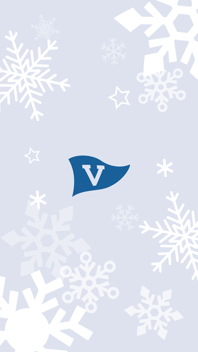 Phone background: Winter-themed UVA Alumni pennant