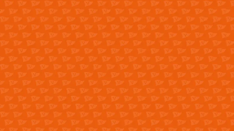 Desktop background: Orange UVA Alumni pennant pattern