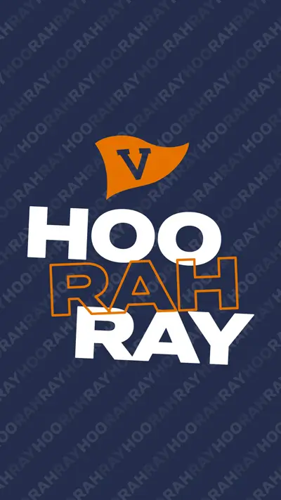 Phone background: Blue background with Hoo Rah Ray