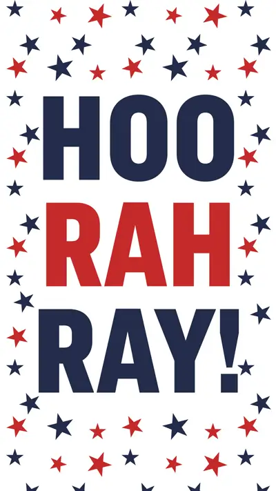 Phone background: patriotic Hoo Rah Ray!