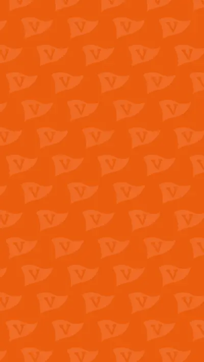 Orange phone background with the UVA Alumni pennant